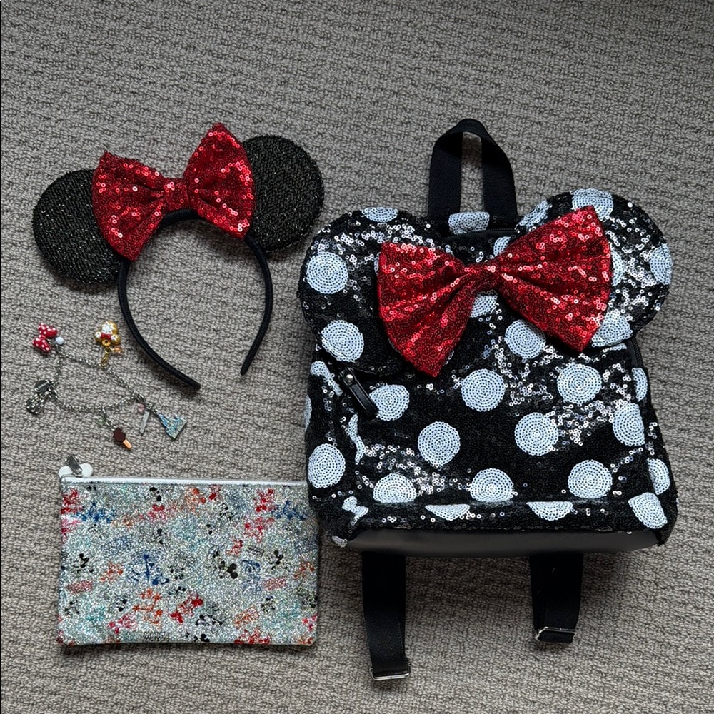 Kids Polka Dot Backpack and Headband Set
